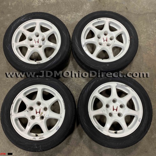 JDM EK9 Civic Type R Wheel and Tire Set  